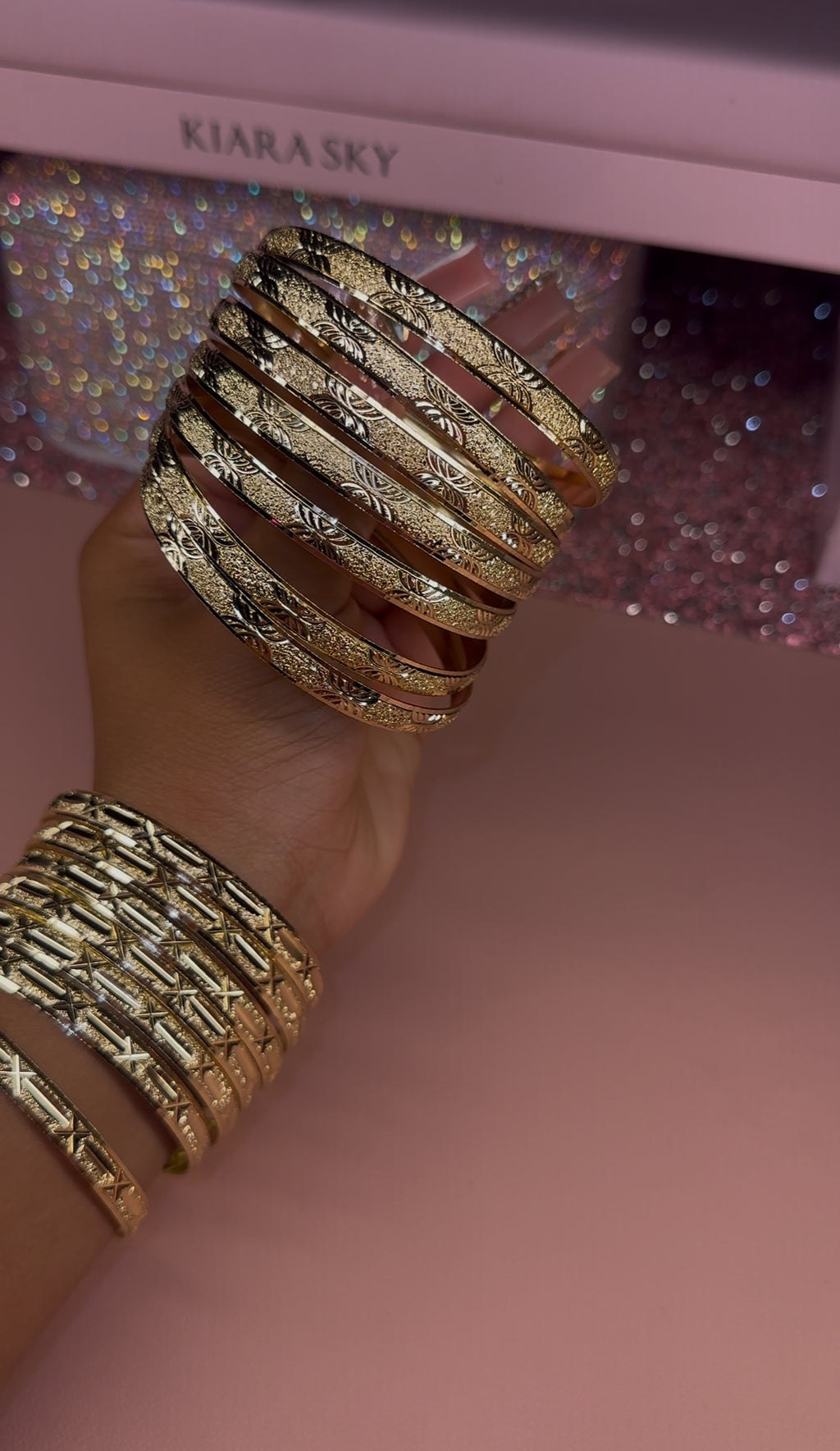 Gold filled bangles