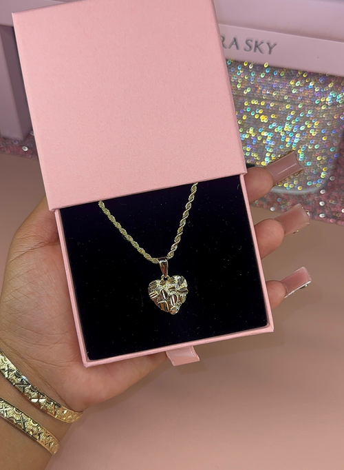 Nugget heart necklace